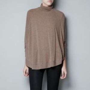 Zara Turtle Neck Cape Sweater